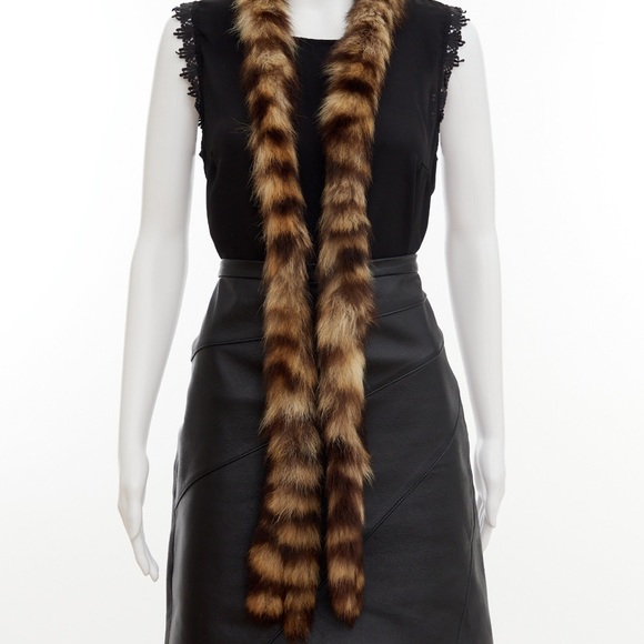 Vintage genuine raccoon fur scarf - Picture 4 of 7